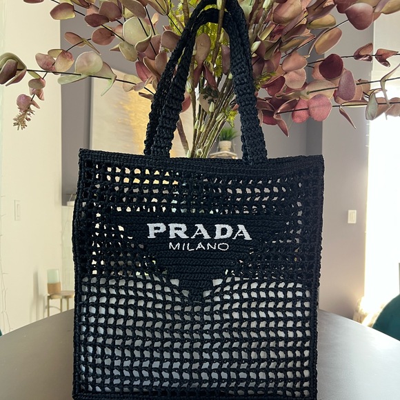 ❌❌SOLD New Prada Raffia Crochet Tote - Picture 3 of 8